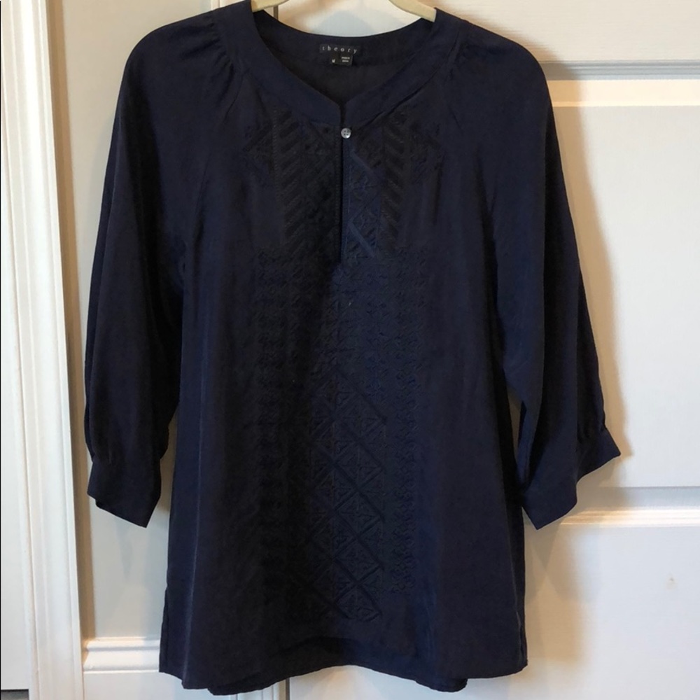 Brand new 100% silk theory blouse